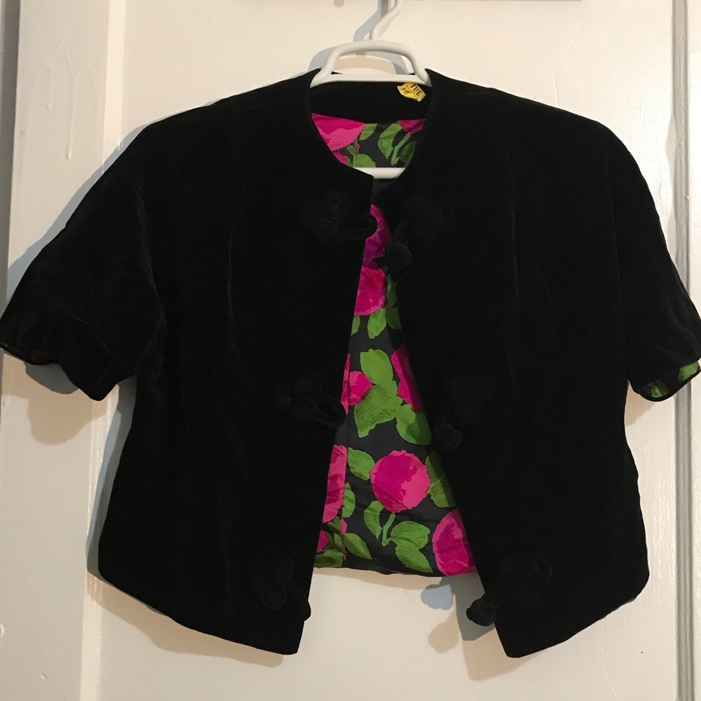 Black velvet bolero jacket